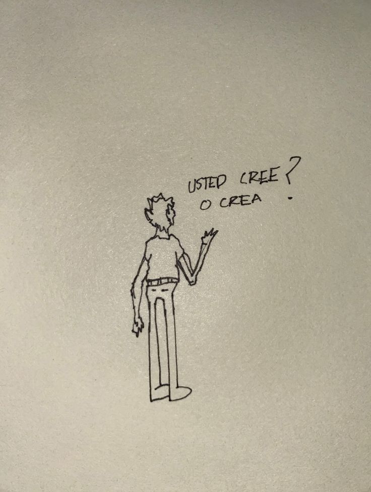 Character drawing with the phrase Do You Believe or Create